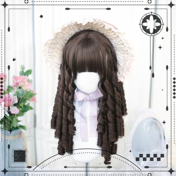 Dalao Home - Classic Brown Lolita Wig with Roman - Roll Wig