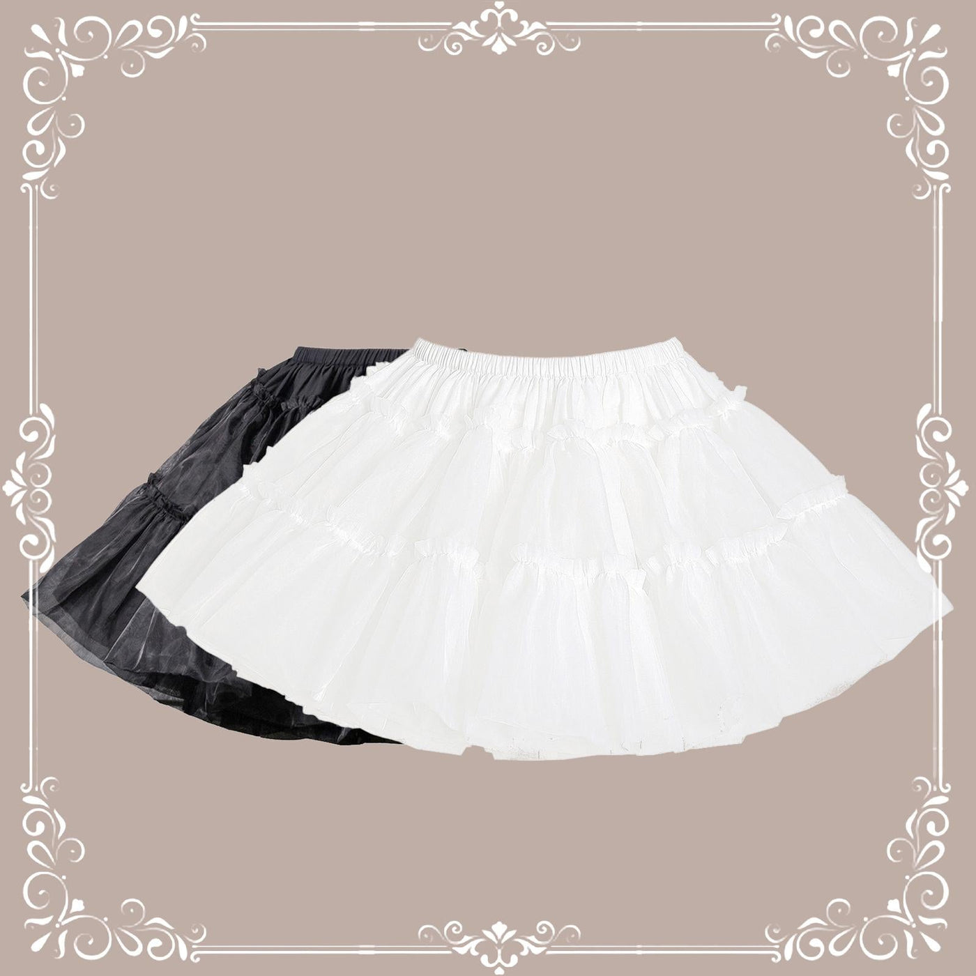 White super puffy A-line Lolita petticoat