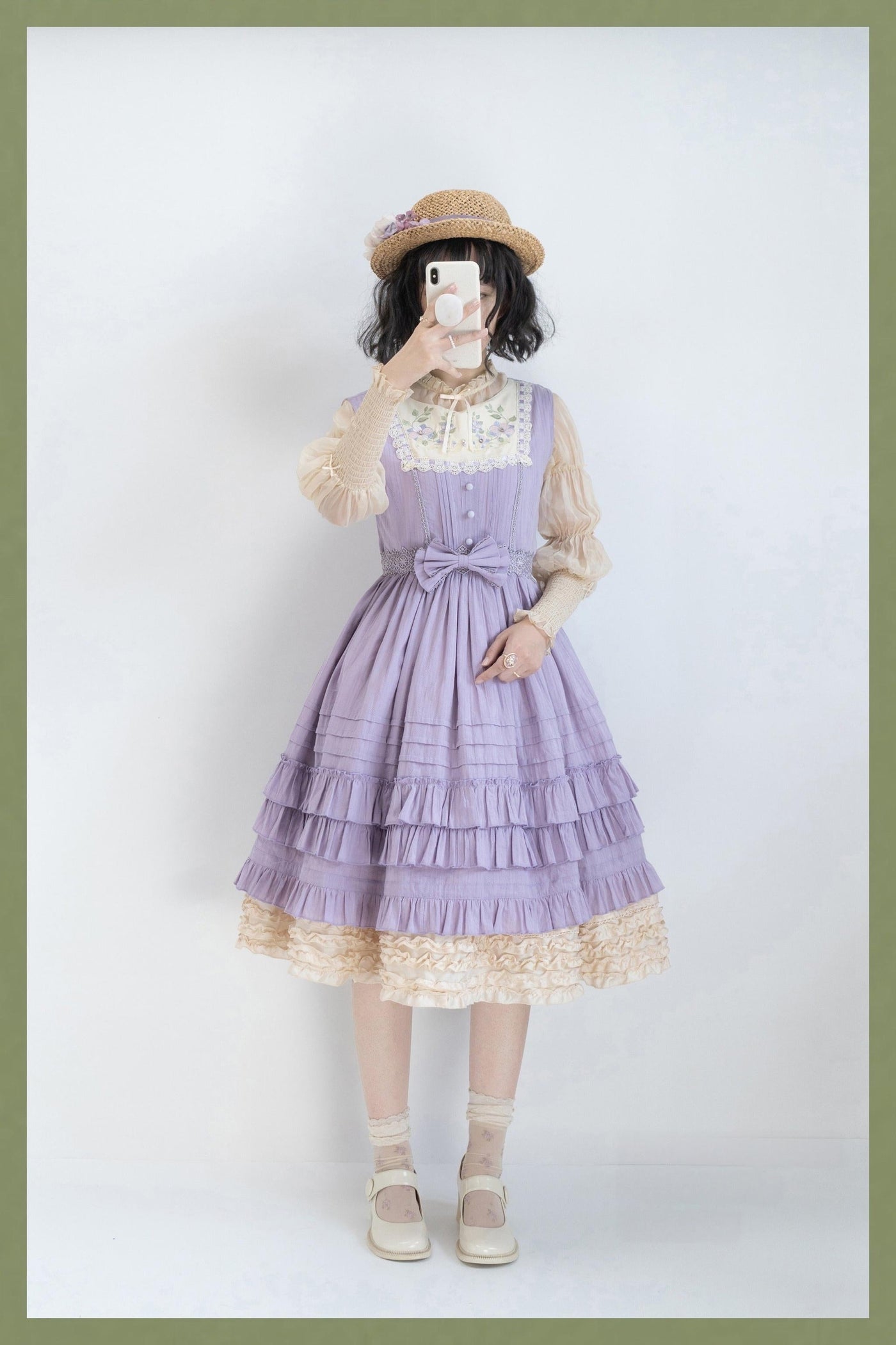 Strawberry Witch - Nelly Girl - Cotton Summer Lolita JSK Dress with Embroidery
