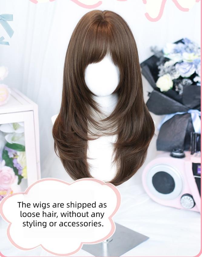 Dalao Home - Daily Lolita Solid Wig - Layered Haircut Wig