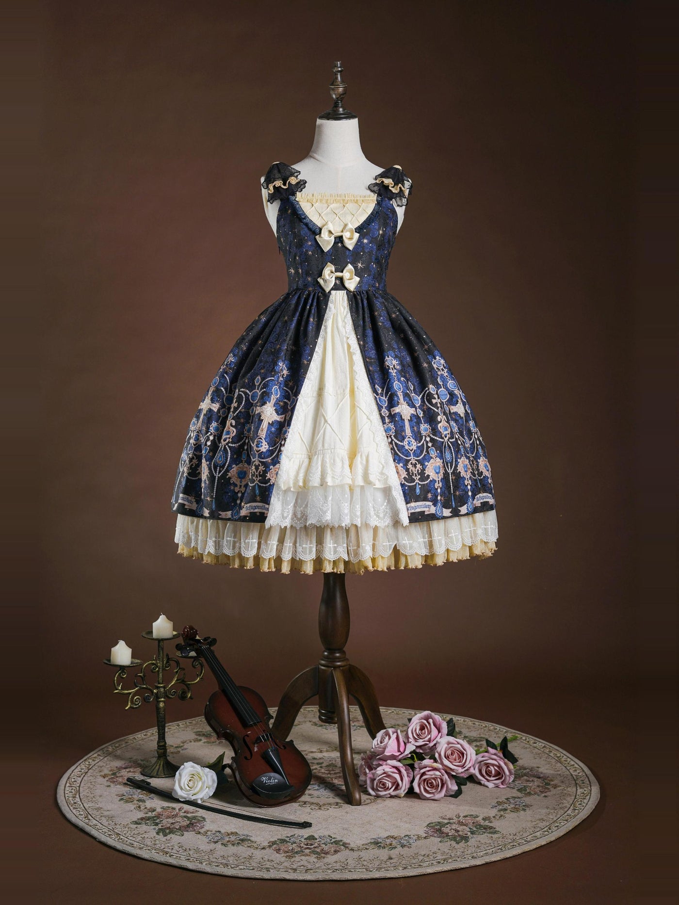Strawberry Witch - Classic Lolita JSK Suit Gold Foil - Stamping Lolita Dress JSK Dress