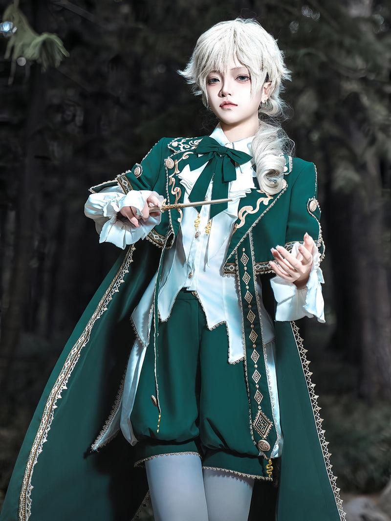 Letters from Unknown Star - Divine Envoy - Ouji Lolita Shorts Suit Military Lolita Coat and Shirt
