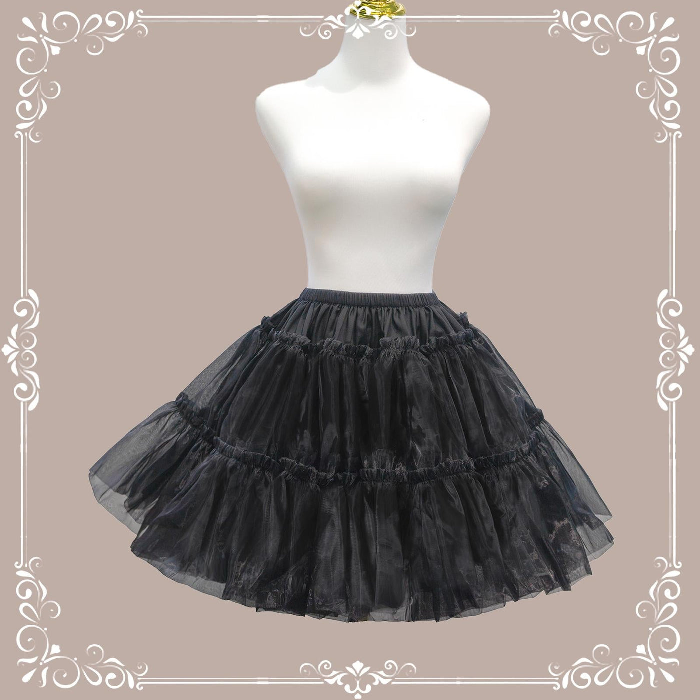 Aurora&Ariel - Plus Size Puffy - 45 cm (18 in) Plus-Size Lolita Petticoat with Cotton Lining