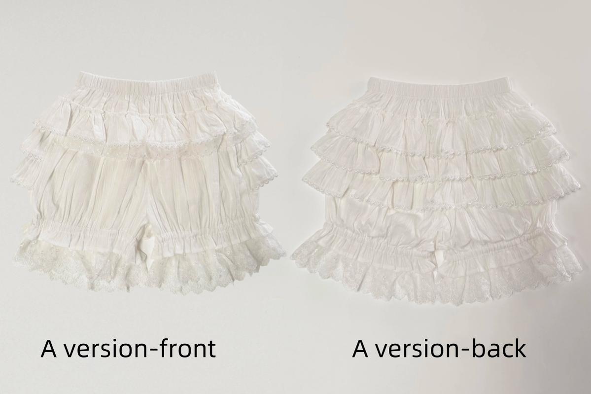 Lolita Innerwear Bloomers Multicolors Anti Exposure S Milk White A Version