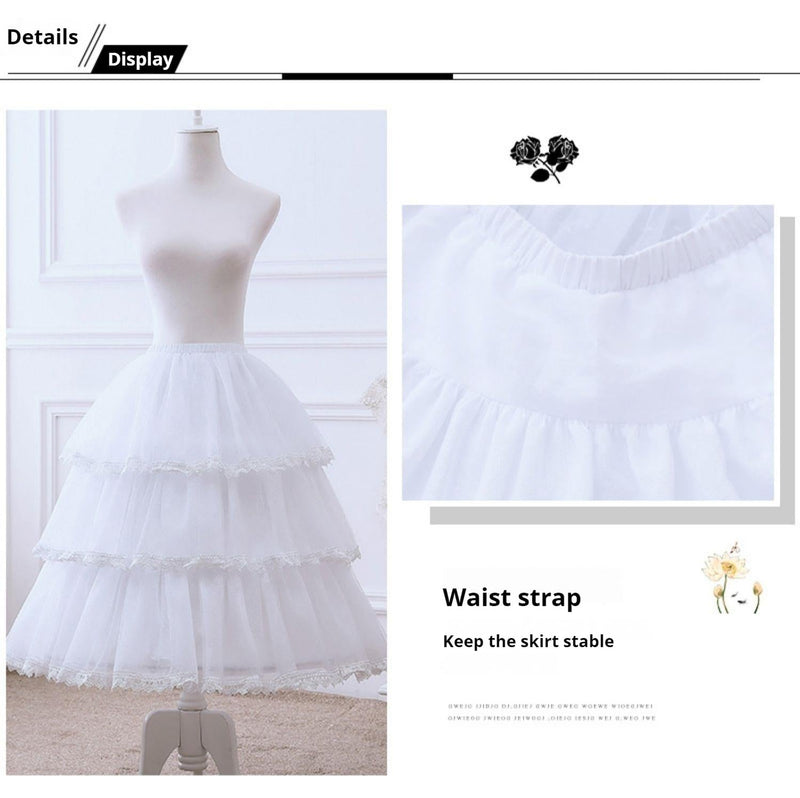 Motadalu - Magic Petticoat - Lolita Hoop Petticoat with a three-layer flounce hem - product detail 11