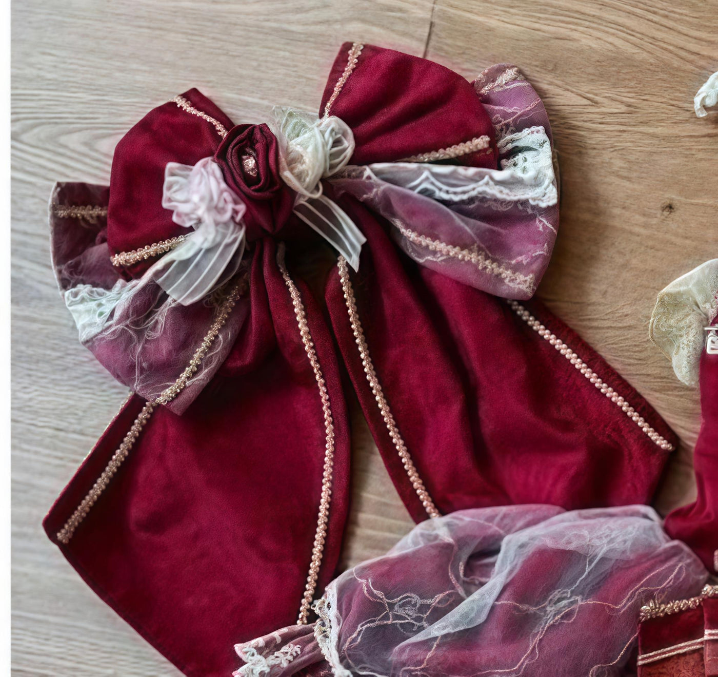 Hanguliang - Gem Crown - JSK Dress with Tiered Ruffles and Ribbon Bows - option image
