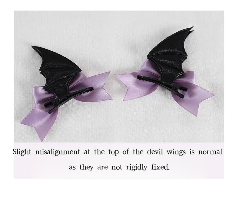 Xiaogui - Halloween Gothic Lolita Hairband - Detachable Devil Wings Headwear