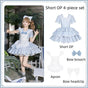 Short OP 4-piece set (Short OP + Apron + Bow Brooch + Bow Hairclip) / S