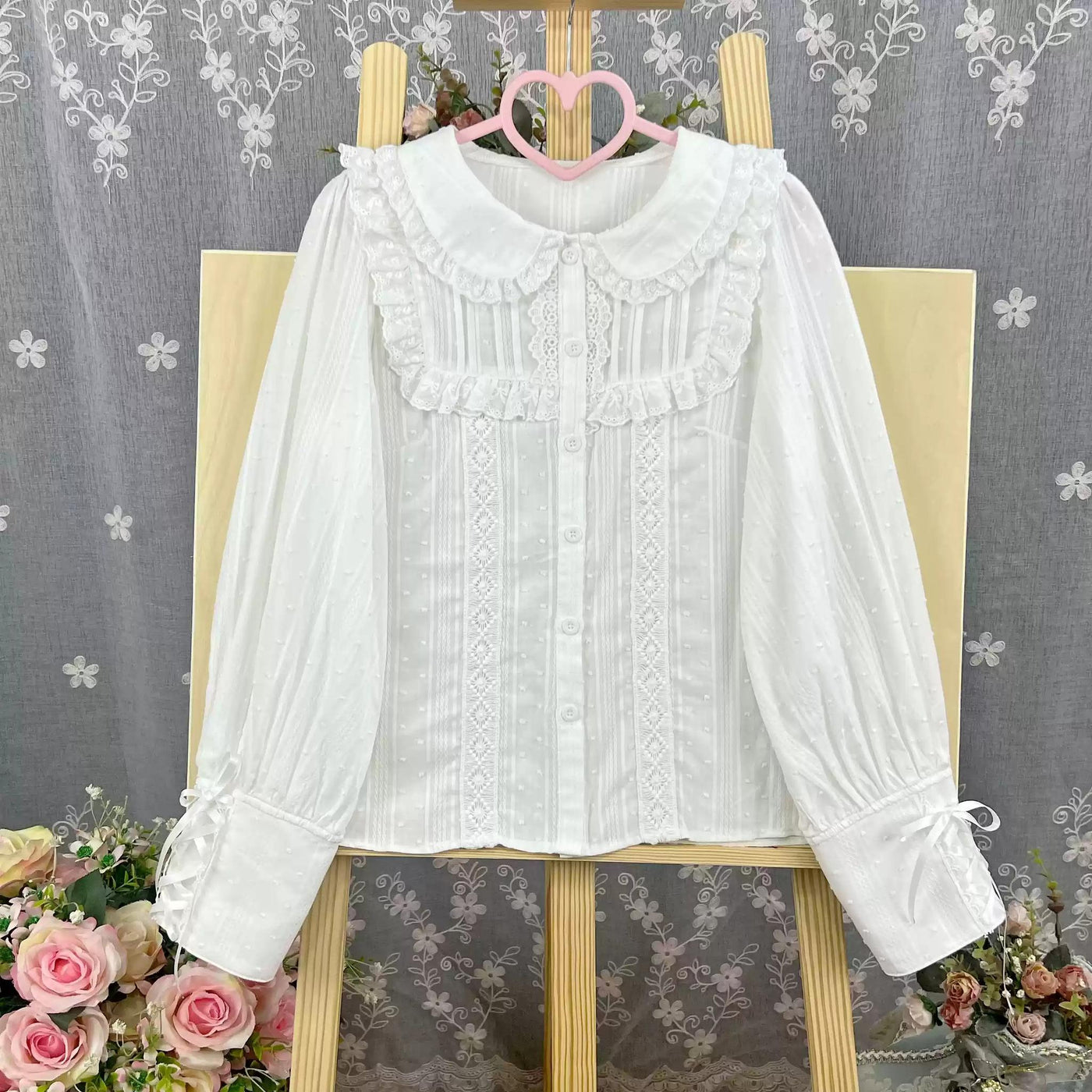 DMFS Lolita - Sweet Lolita Blouse Cotton Summer - Short Sleeve Shirt Innerwear