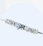 White and Blue / One Size / Choker Only