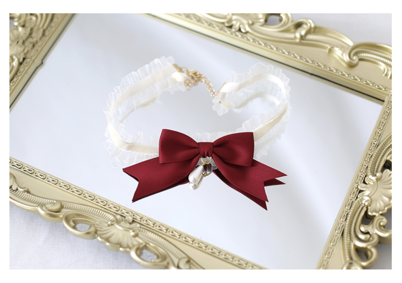 Xiaogui - Elegant Lolita Hairband Dark Red - Headwear Headwear