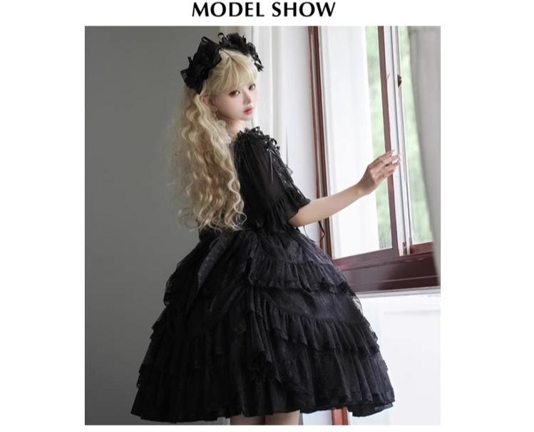 Eieyomi - Iris Love - Gothic Princess Lolita JSK Dress & Elegant Chiffon Top