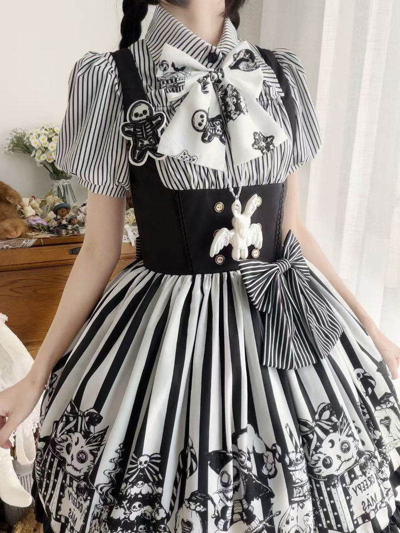 Strange Christmas Gothic Lolita set detail 12