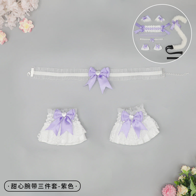 Cute Girl Hair Accessories Lolita Comic Exhibition Multi-use Clip Bow Hair Ornament Cat Ear Hair Clip Cat Ear Headband - Lolita Fetch