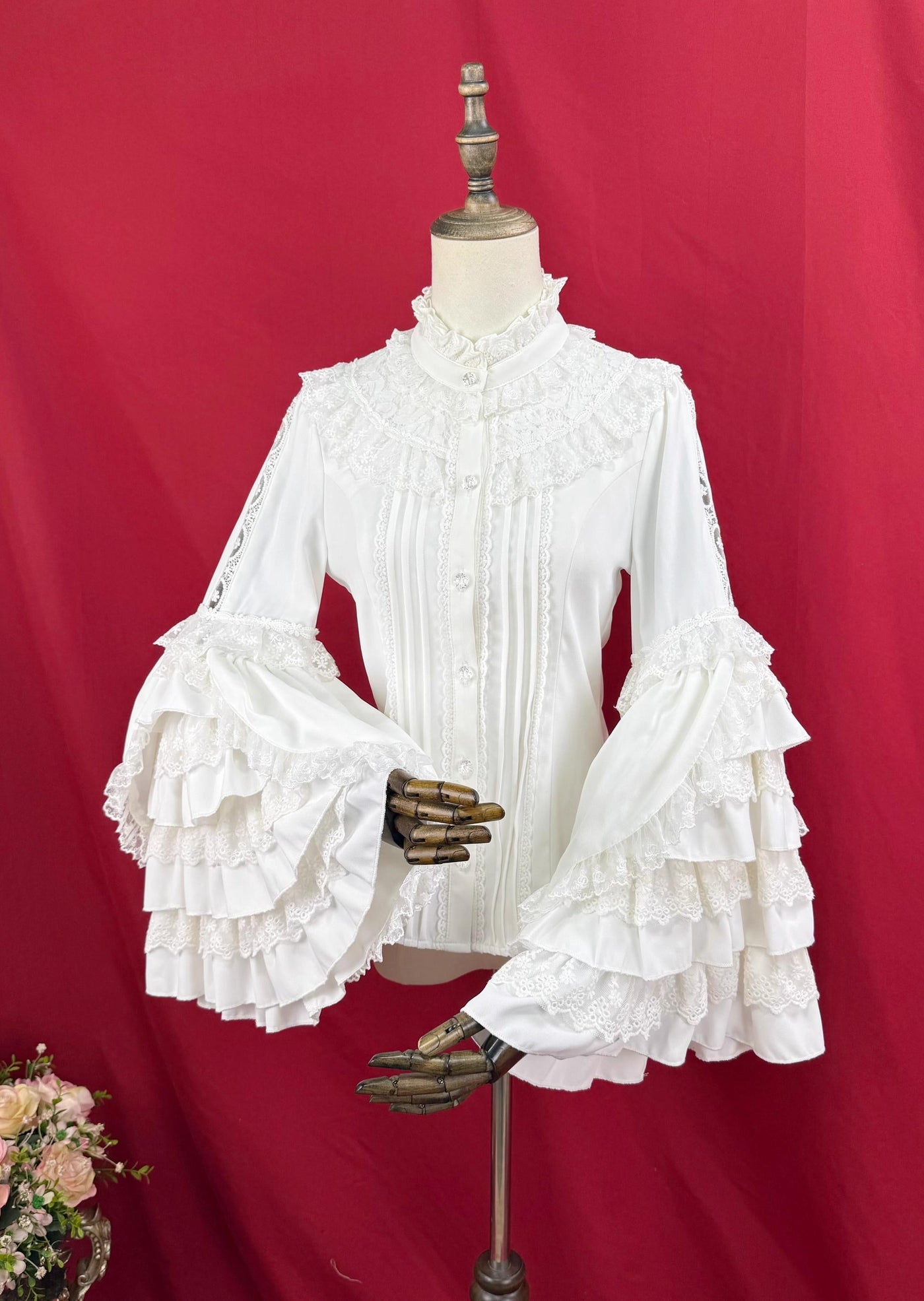 DMFS Lolita - Hime Sleeved Classic Lolita Shirt - Detachable Bow Innerwear