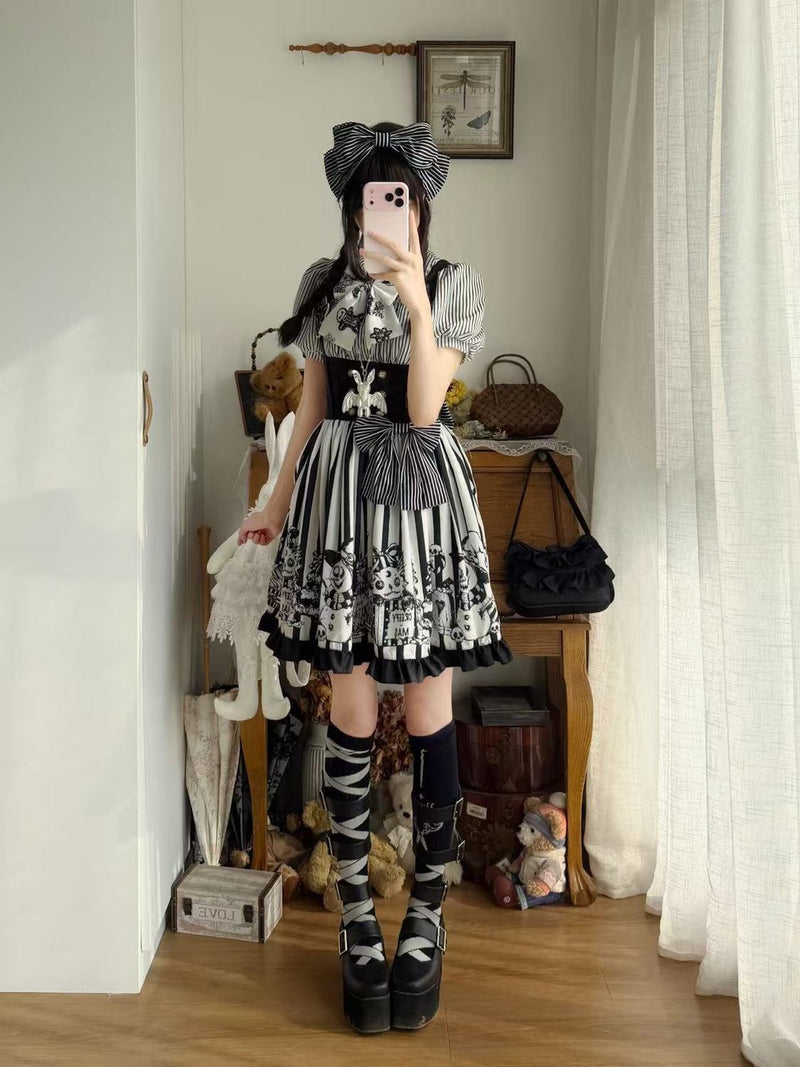 Strange Christmas Gothic Lolita set detail 8