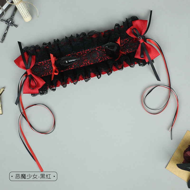 Halloween Lolita Gothic Luxurious Hairband Versatile Cosplay Headwear Japanese Style Girl Hair Accessories Dark Hair Clip - Lolita Fetch