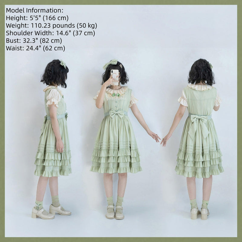 Strawberry Witch - Nelly Girl - Cotton Summer Lolita JSK Dress with Embroidery