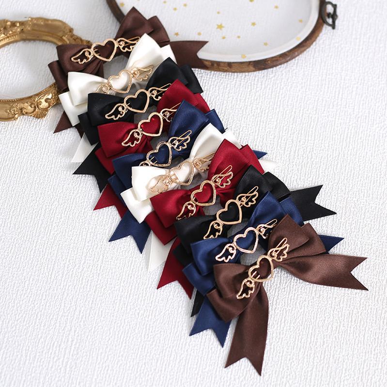 Xiaogui - Handmade Kawaii Bow Clips Brooch - Multicolors Headwear