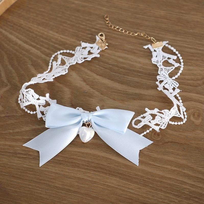 Xiaogui - Blue Sweet Lolita Lace Hair - Accessory Headwear