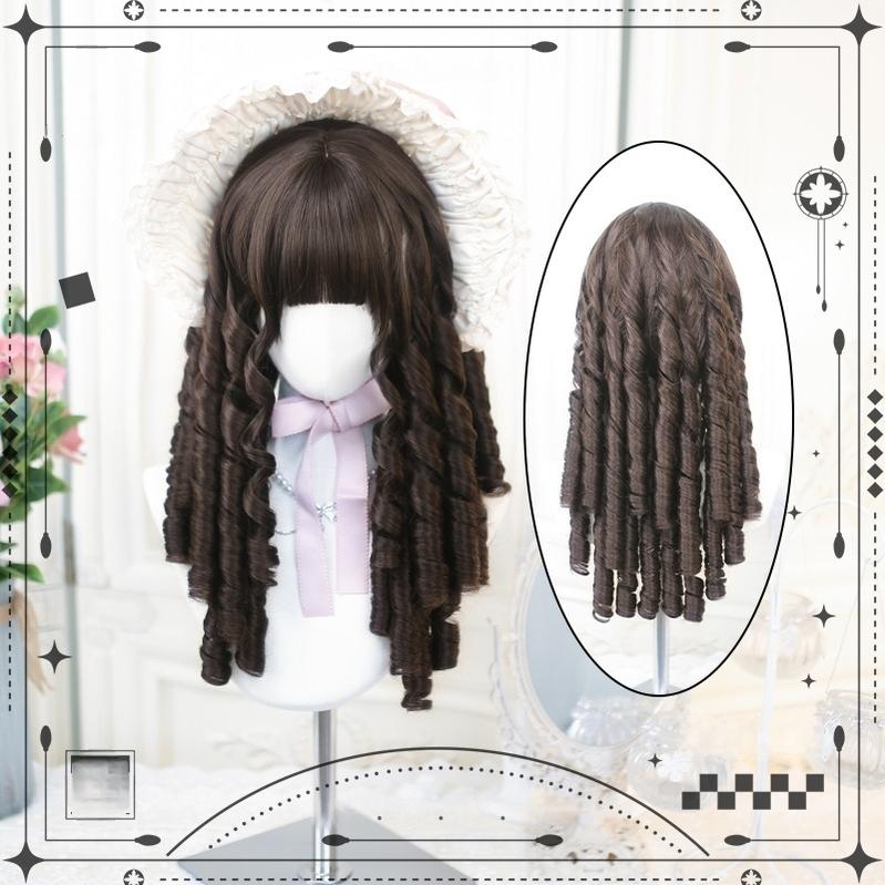 Dalao Home - Classic Brown Lolita Wig with Roman - Roll Wig