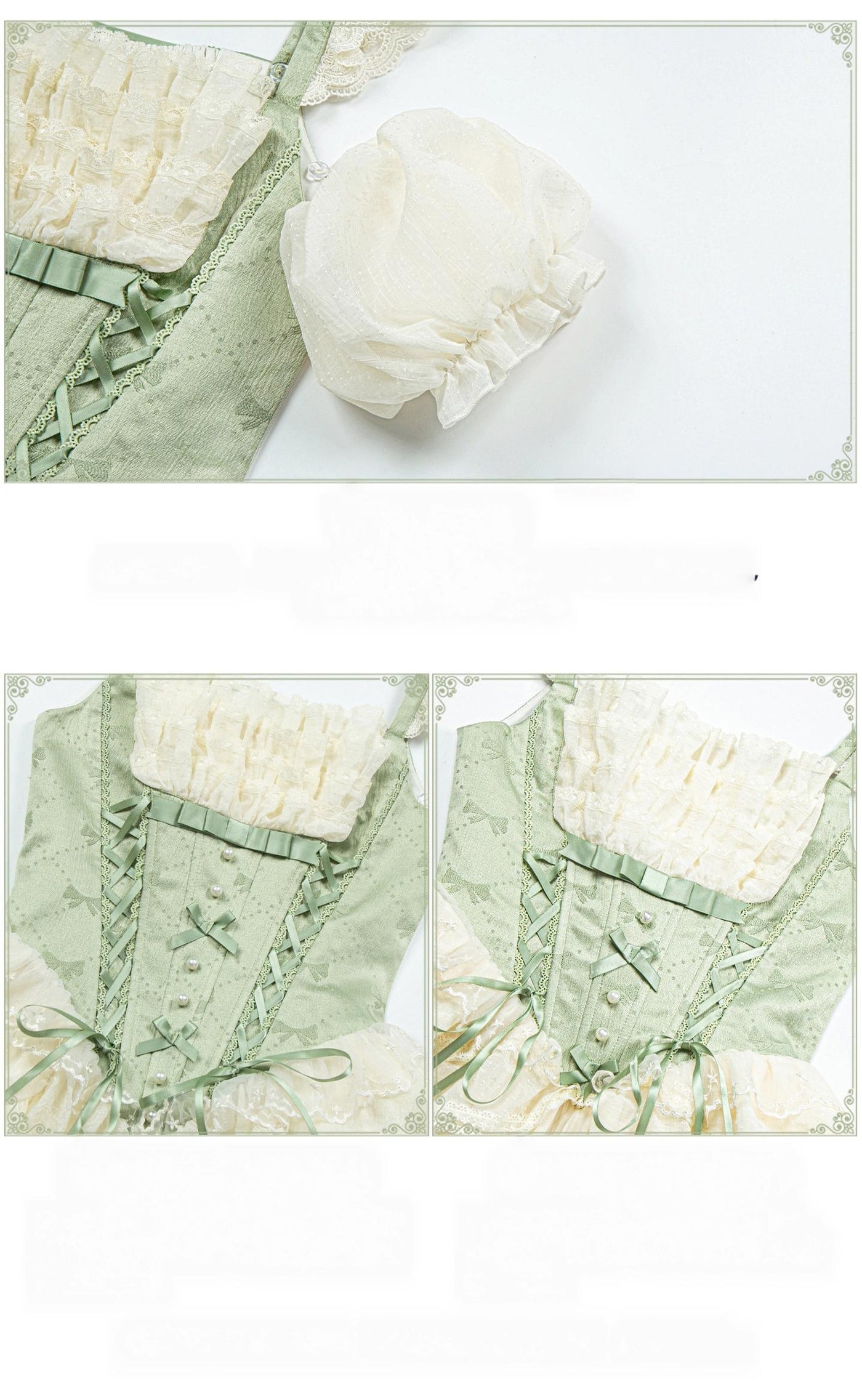 With PUJI - Unfailing - Classic Lolita Bow Jacquard Corset JSK Dress