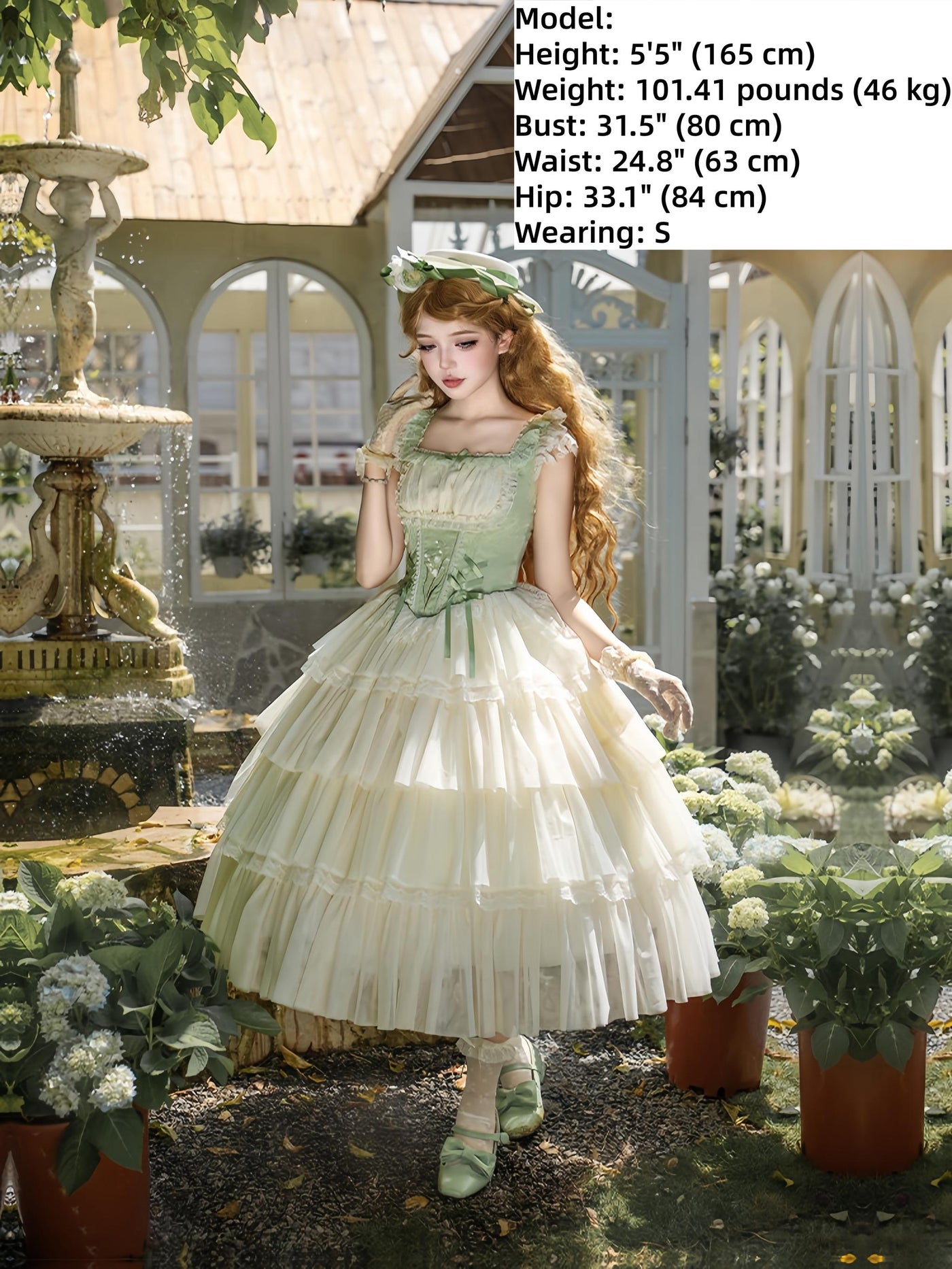 With PUJI - Lily of the Valley Whisper - Embroidered Classic Lolita Corset JSK Dress