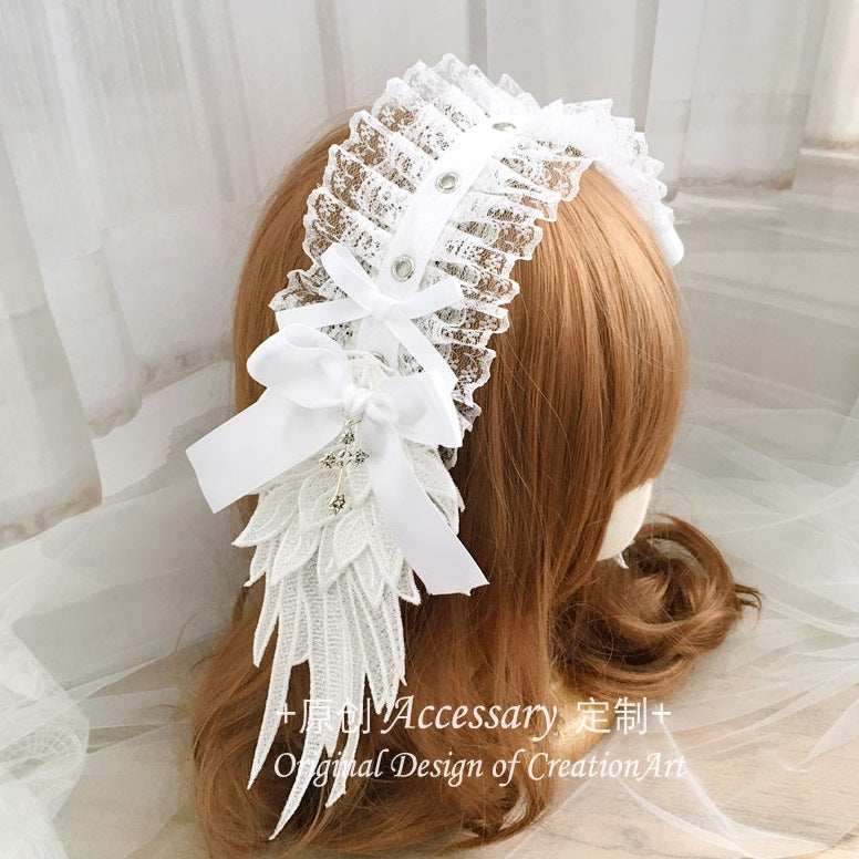 Lolita Gothic Style Dark Angel Wing Headband - Subculture Hot Girl Pun