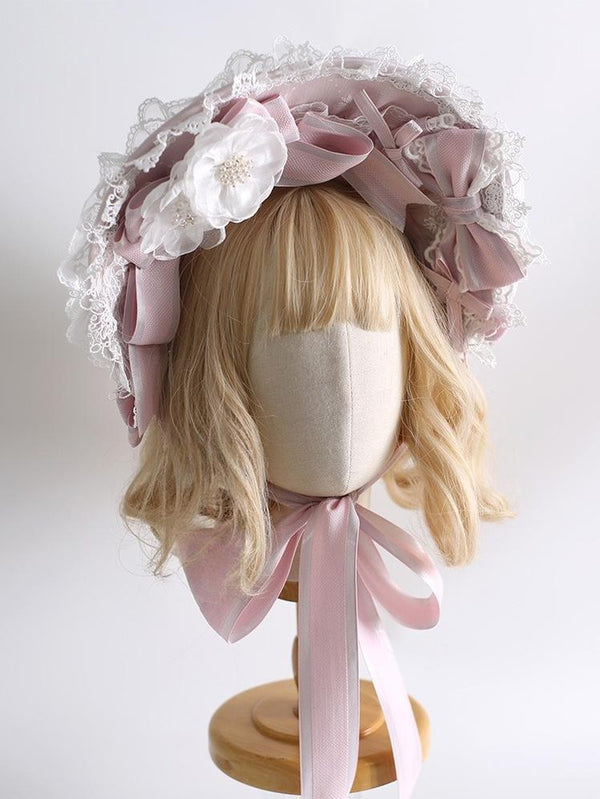 Xiaogui - Sweet Lolita Lace Headdress - Detachable Flower Headwear