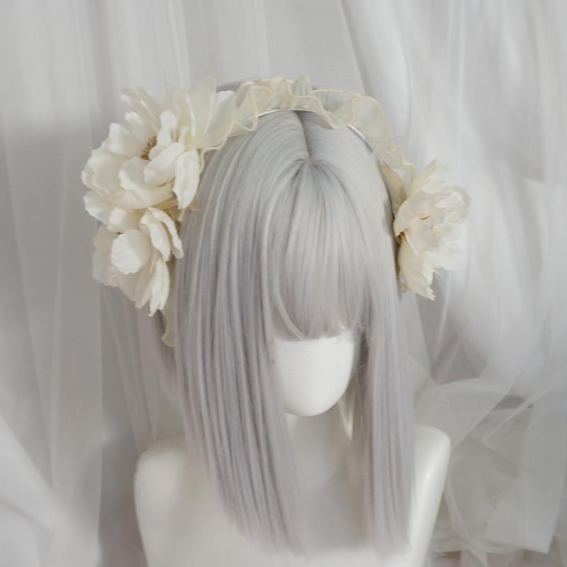 Vintage Elegant Lolita Flower Lolita Headwear Hairband Sweet Cool Gothic Dark Girl Ancient Style Hair Accessories - Lolita Fetch