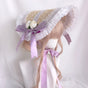 Chapeau plat en dentelle violette fumée / Pas de restriction de périmètre crânien