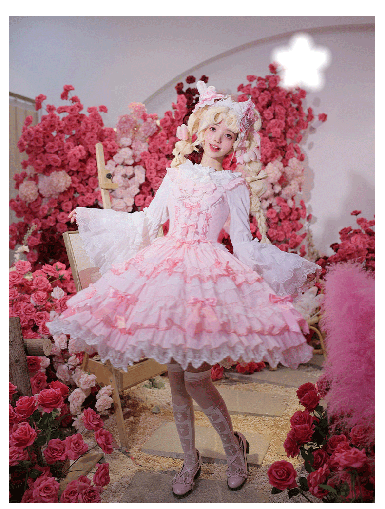 ZhiJinYuan- Love Notebook - Sweet Lolita Ancient Doll JSK - Lolita Fetch