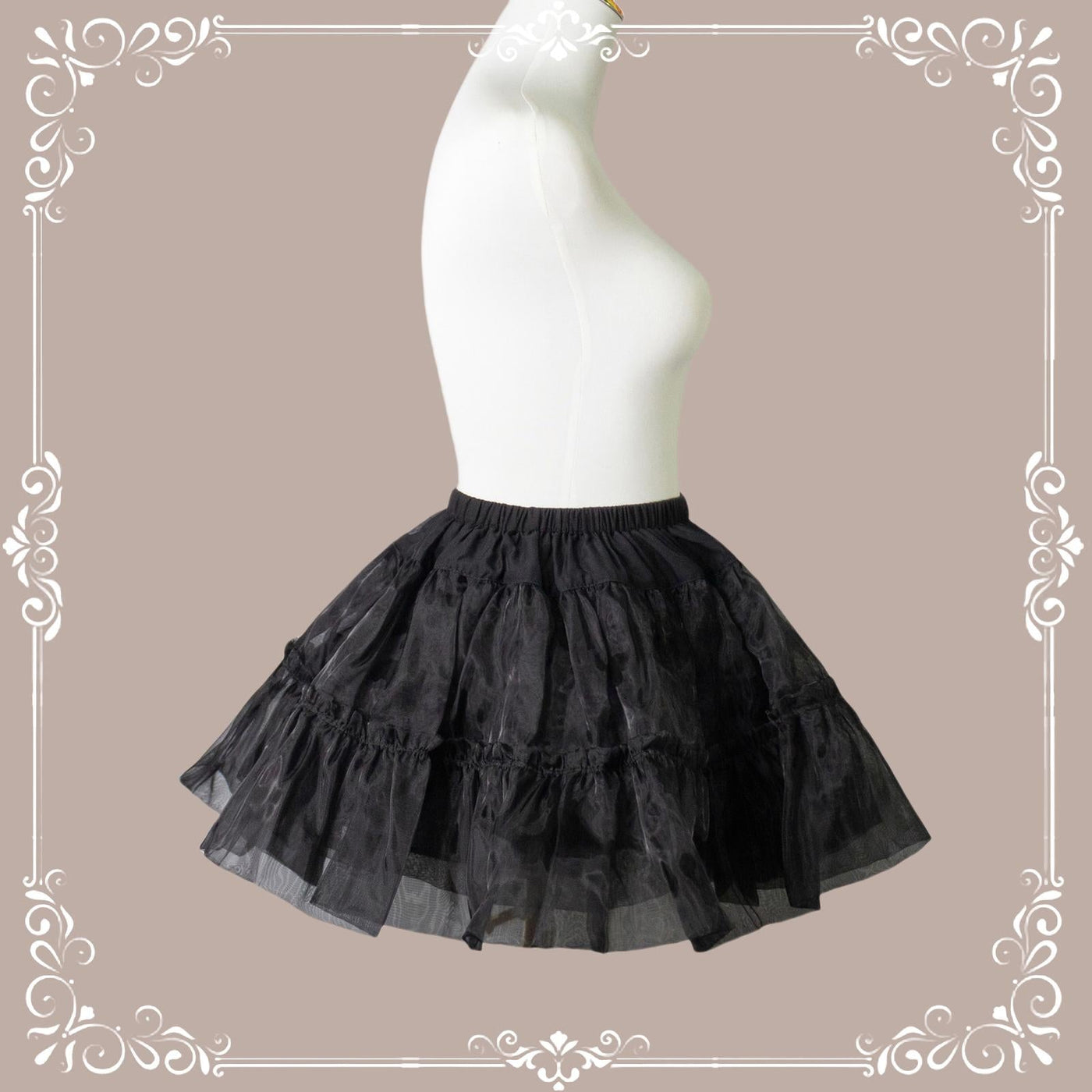 Aurora&Ariel - Short A-Line Petticoat Collection - 35 cm short A-line petticoat with five volume levels and layered
