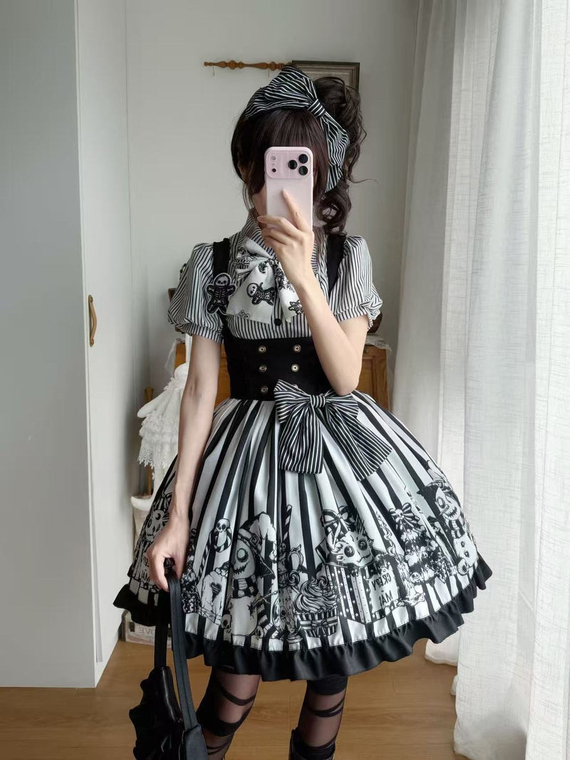 Strange Christmas Gothic Lolita set detail 11
