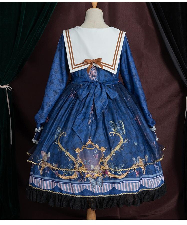 OCELOT - Classic Lolita OP Sailor Collar - Elegant Lolita Dress OP Dress