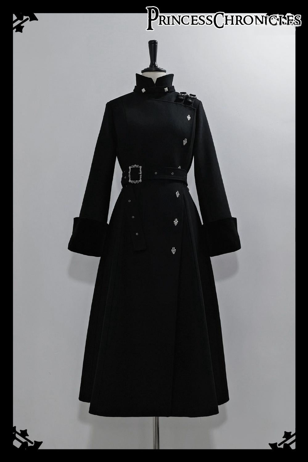 Breakwave - Ouji Lolita Overcoat Retro Single-Breasted Handsome Coat Overcoat XS