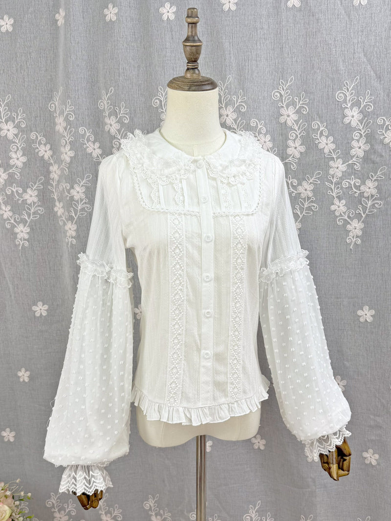 Di Meng Fen Shi Lollipop blouse - Long SleeveIvory