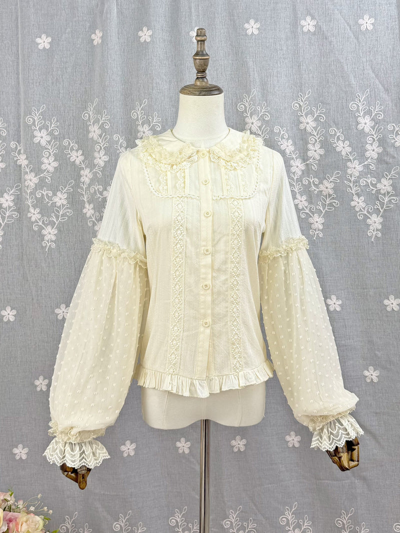 Di Meng Fen Shi Lollipop blouse - Long SleevePale Apricot