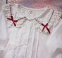 Blouse with Red Ribbon Bows - Spring/Autumn / S