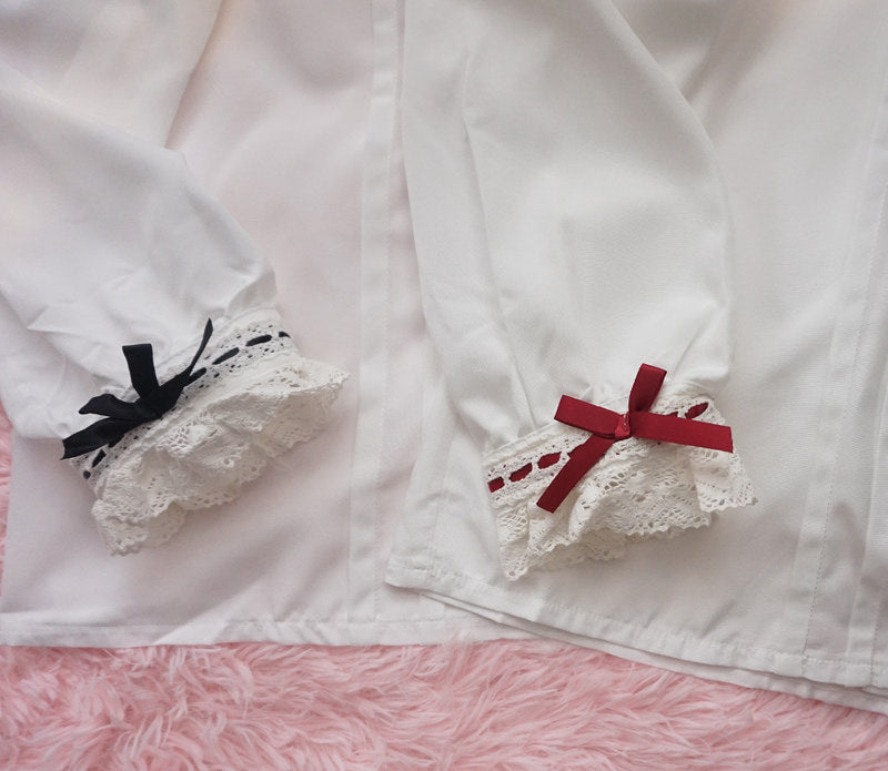 Tang Guo Jia Ribbon Collar blouse