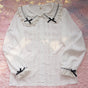 Blouse with Black Ribbon Bows - Spring/Autumn / S
