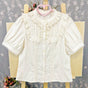 Blouse - Stand Collar - Short SleevePale Apricot / M
