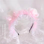 Pink Bear Ear Bow Headband