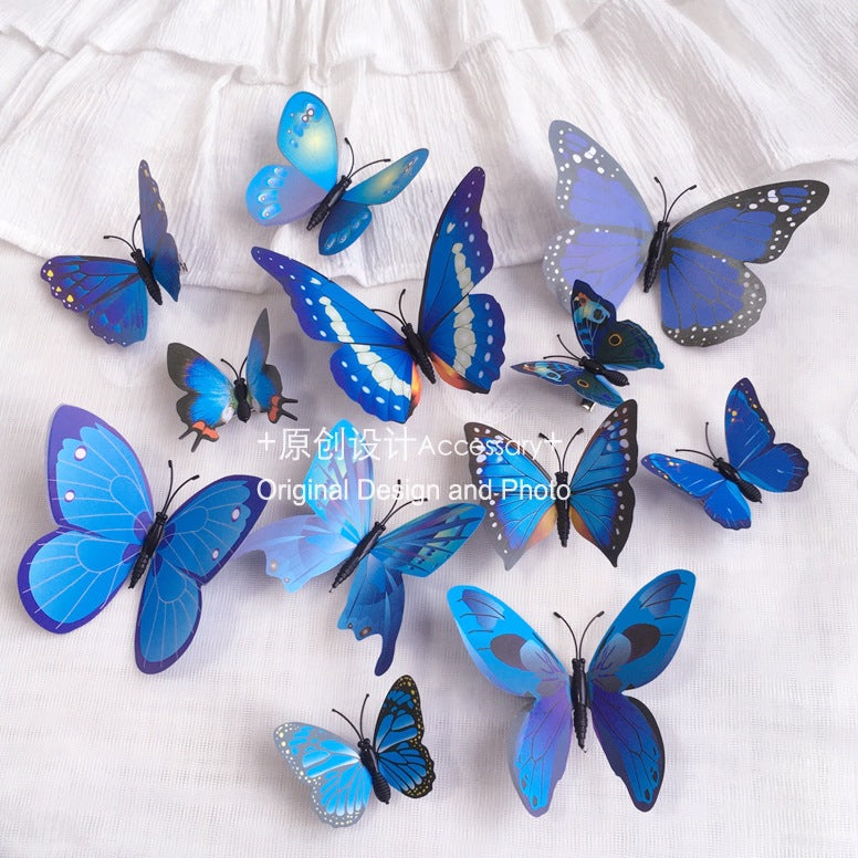Lolita Hair Accessories 12 Realistic Butterfly Hair Clips Xiaohongshu Hanfu Accessories Fairy Set