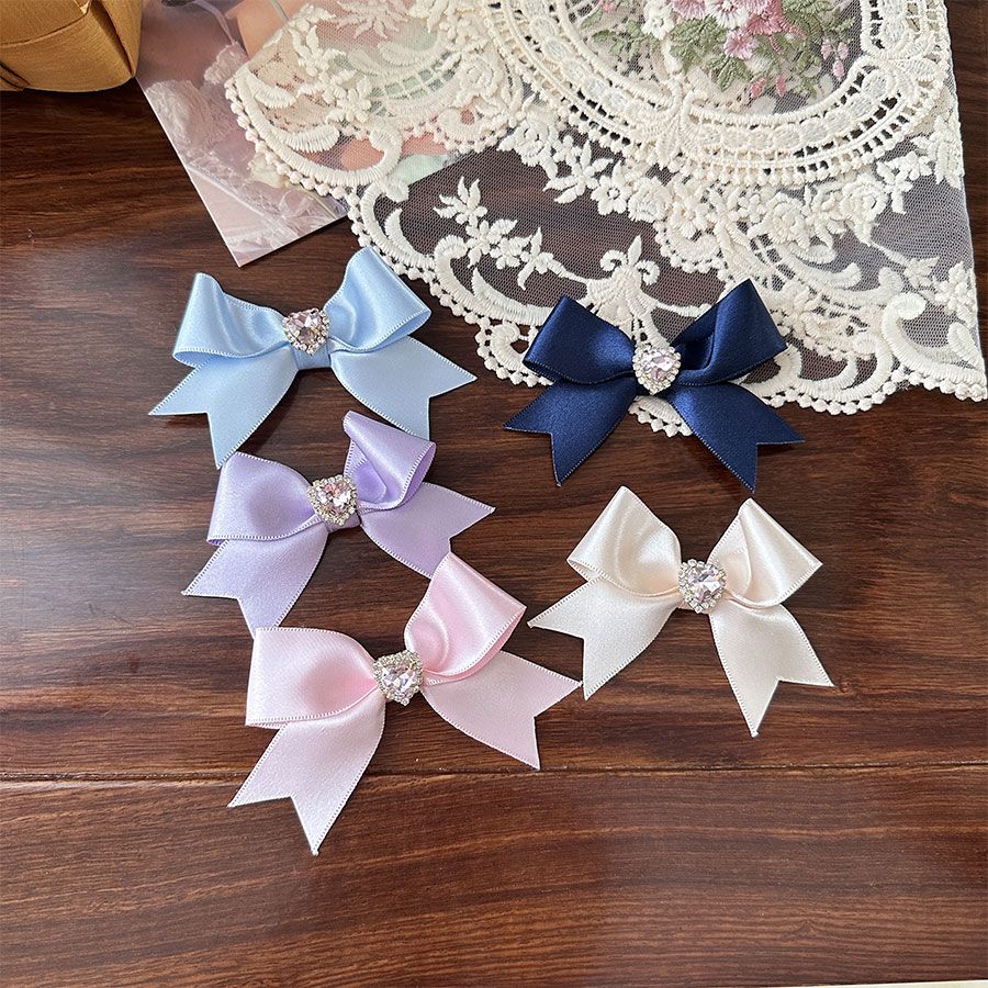 Handmade - Crystal Heart Swallowtail - Bow Hair Accessory