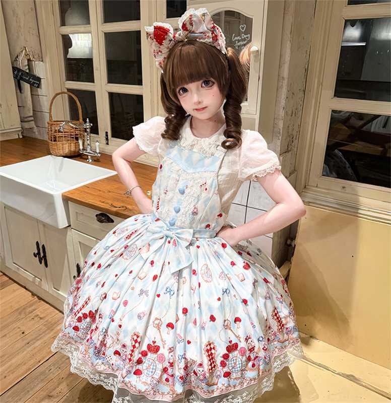 White Rabbit Pocket Watch Sweet Lolita JSK Dress