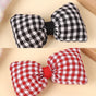 2 Pieces (Black + Red) / Padded Fabric Bow (Brooch) Finished Item