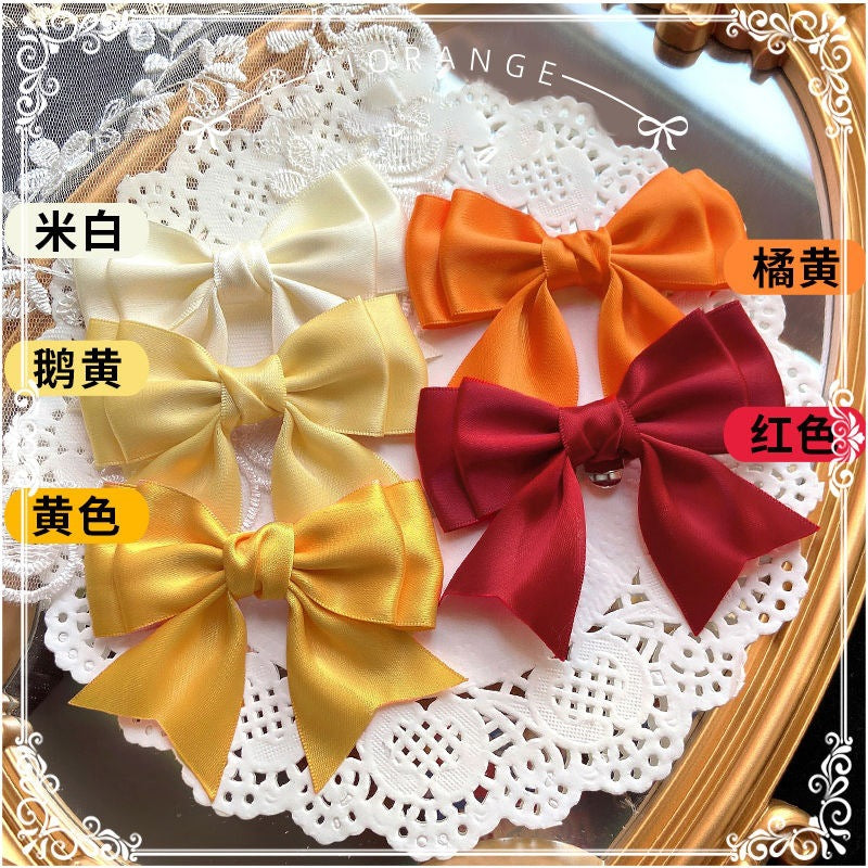 Sweet and Cute Girl Multi-color Lolita Shoe Clips Versatile Bow Shoe Buckles JK Basic Shoe Flowers