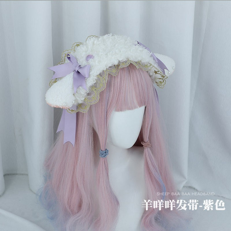 Lolita Sheep Meow Plush Ear Hairband - Party Comic Exhibition