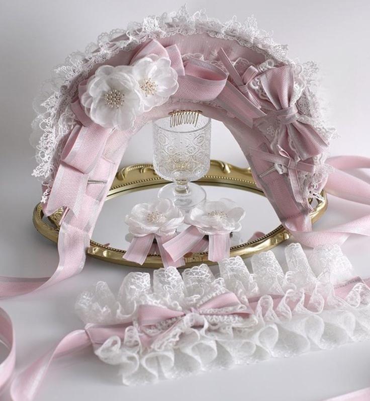 Xiaogui - Sweet Lolita Lace Headdress - Detachable Flower Headwear
